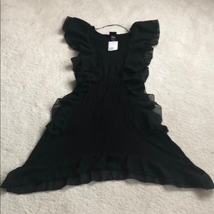 H&M Black Ruffle Dress Size Small